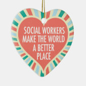 Inspirerend sociaal werk Citaat Kerst van het hart Keramisch Ornament (Rechts)