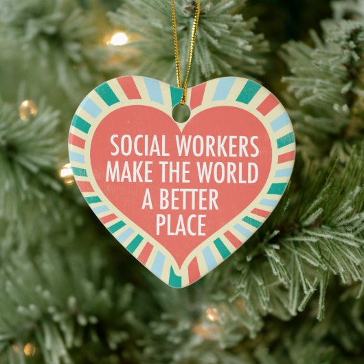 Inspirerend sociaal werk Citaat Kerst van het hart Keramisch Ornament (Boom)