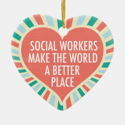 Inspirerend sociaal werk Citaat Kerst van het hart Keramisch Ornament (Voorkant)