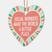 Inspirerend sociaal werk Citaat Kerst van het hart Keramisch Ornament (Links)