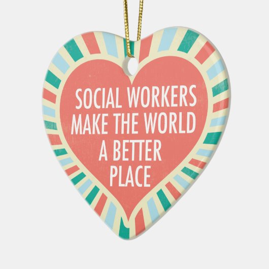 Inspirerend sociaal werk Citaat Kerst van het hart Keramisch Ornament (Links)