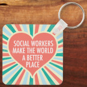 Inspirerend sociaal werk - Kantoor mooi citaat Sleutelhanger (Achterkant)