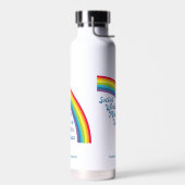 Inspirerend sociaal werk regenboog, gepersonalisee waterfles (Links)