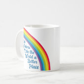 Inspirerend sociaal werk regenboog koffiemok (Voorkant links)