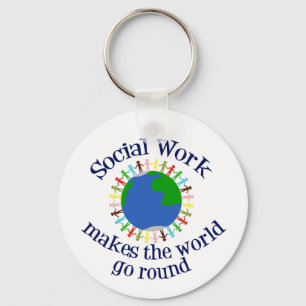 Inspirerend sociaal werk Wereldcitaat Sleutelhanger