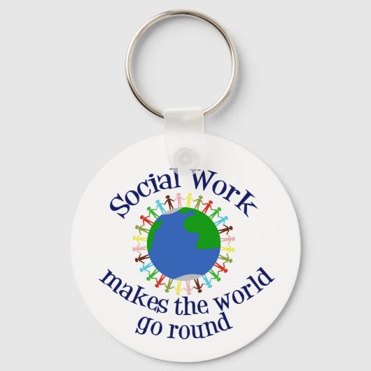 Inspirerend sociaal werk Wereldcitaat Sleutelhanger (Voorkant)