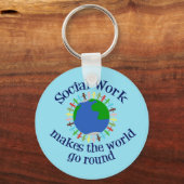 Inspirerend sociaal werkcitaat sleutelhanger (Voorkant)