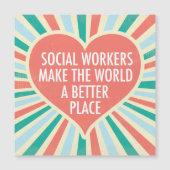 Inspirerend sociaal werkerenkorrel Magnet (Voorkant)