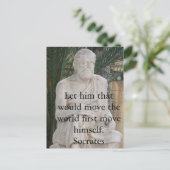 Inspirerend SOCRATES-citaat Briefkaart (Staand voorkant)
