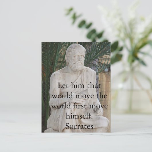 Inspirerend SOCRATES-citaat Briefkaart (Staand voorkant)