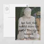 Inspirerend SOCRATES-citaat Briefkaart (Voorkant / Achterkant)