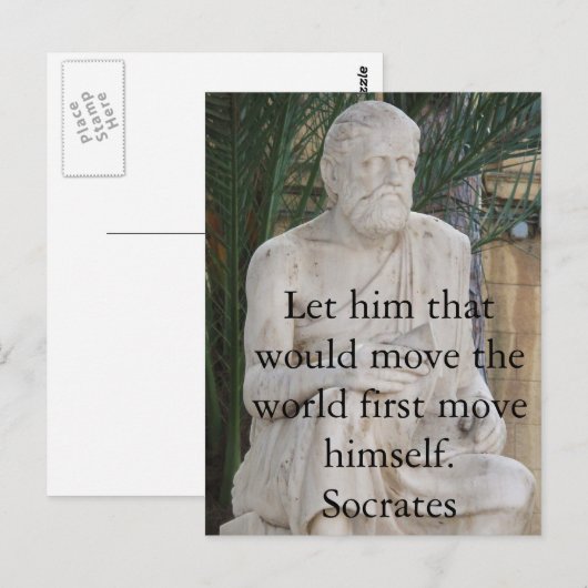 Inspirerend SOCRATES-citaat Briefkaart (Voorkant / Achterkant)