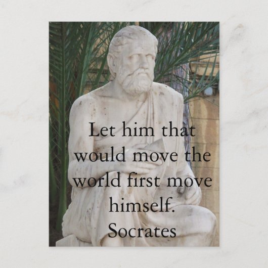 Inspirerend SOCRATES-citaat Briefkaart (Voorkant)