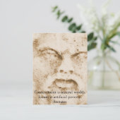 Inspirerend SOCRATES-citaat Briefkaart (Staand voorkant)