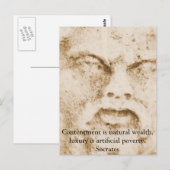 Inspirerend SOCRATES-citaat Briefkaart (Voorkant / Achterkant)