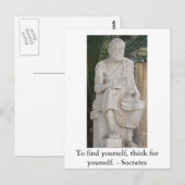 Inspirerend SOCRATES-citaat Briefkaart (Voorkant / Achterkant)