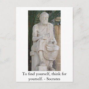 Inspirerend SOCRATES-citaat Briefkaart