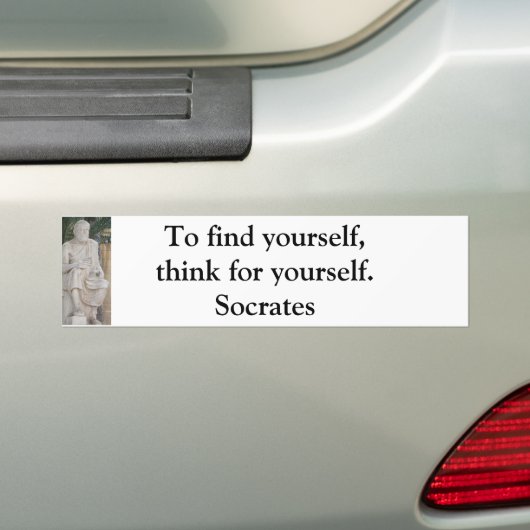 Inspirerend SOCRATES-citaat Bumpersticker (Op auto)