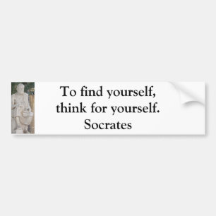 Inspirerend SOCRATES-citaat Bumpersticker