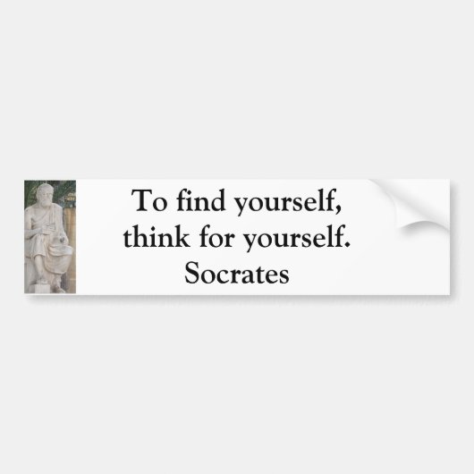 Inspirerend SOCRATES-citaat Bumpersticker (Voorkant)