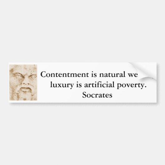 Inspirerend SOCRATES-citaat Bumpersticker (Voorkant)