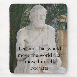 Inspirerend SOCRATES-citaat Muismat