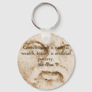 Inspirerend SOCRATES-citaat Sleutelhanger