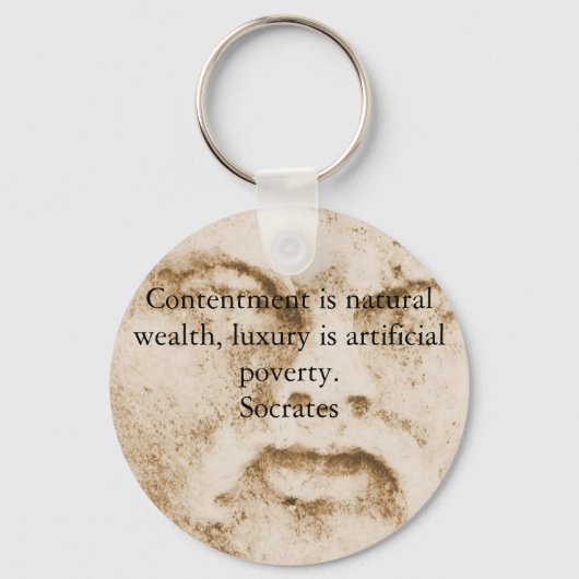 Inspirerend SOCRATES-citaat Sleutelhanger (Voorkant)