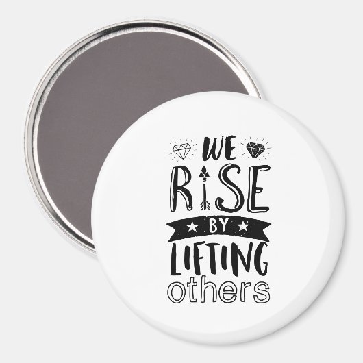 Inspirerend soort citaat dat we verhogen door ande magneet (Voorkant / Achterkant)