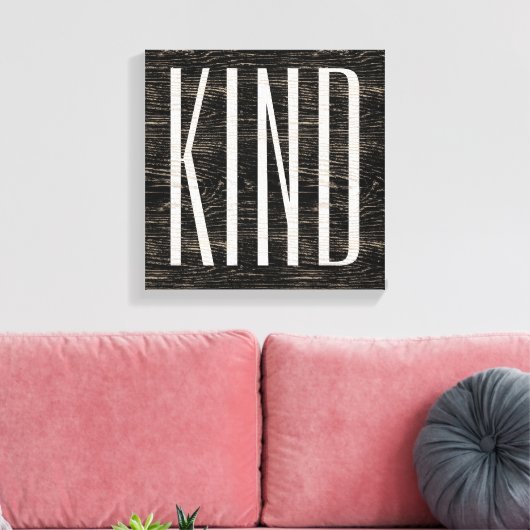 Inspirerend Soort Woord Kunst Rustiek 4 Letters Canvas Afdruk (Insitu (Woonkamer))