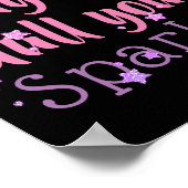 Inspirerend Sparkle Quote Paarse roze sterren Poster (Hoek)