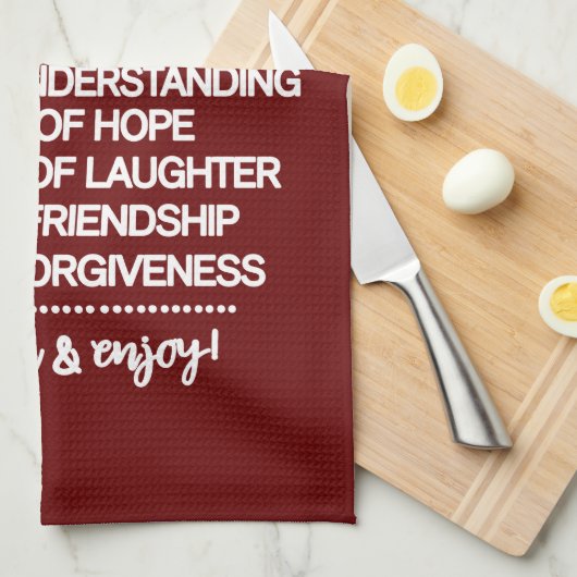 Inspirerend speciaal recept voor een gelukkig huwe theedoek (Quarter Fold)