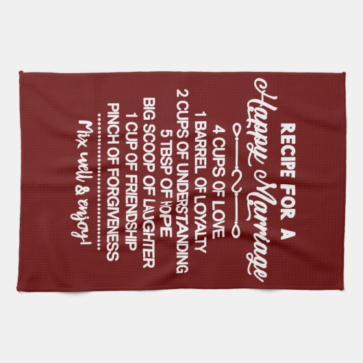 Inspirerend speciaal recept voor een gelukkig huwe theedoek (Horizontaal)