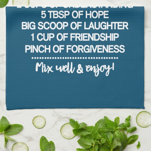 Inspirerend speciaal recept voor een gelukkig huwe theedoek (Gevouwen)