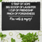 Inspirerend speciaal recept voor een gelukkig huwe theedoek (Gevouwen)