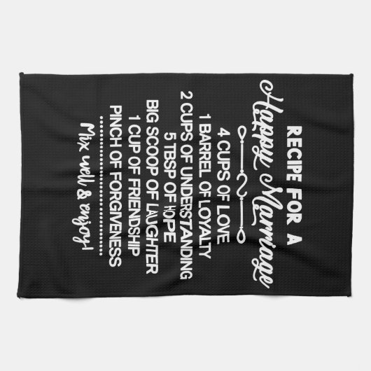 Inspirerend speciaal recept voor een gelukkig huwe theedoek (Horizontaal)