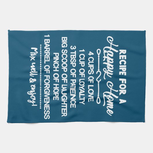 Inspirerend speciaal recept voor een happy home theedoek (Horizontaal)