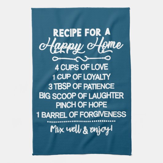 Inspirerend speciaal recept voor een happy home theedoek (Verticaal)