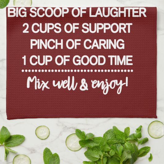 Inspirerend speciaal recept voor vriendschap theedoek (Gevouwen)