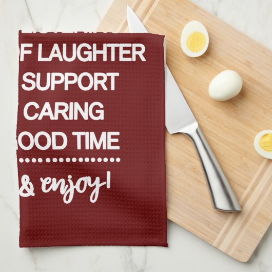 Inspirerend speciaal recept voor vriendschap theedoek (Quarter Fold)