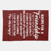 Inspirerend speciaal recept voor vriendschap theedoek (Horizontaal)