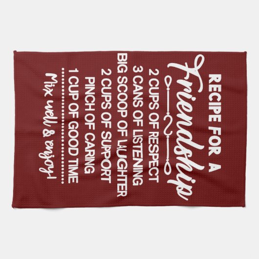 Inspirerend speciaal recept voor vriendschap theedoek (Horizontaal)