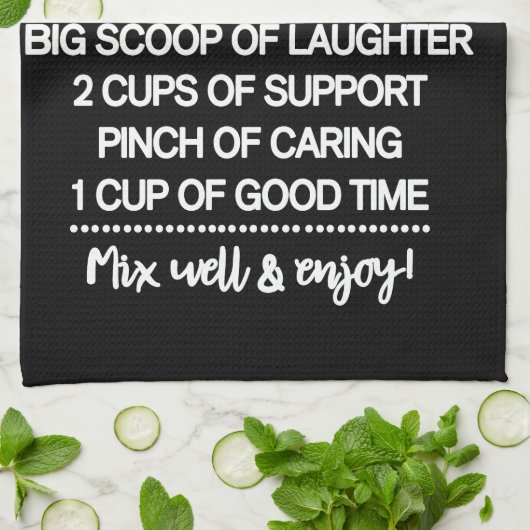 Inspirerend speciaal recept voor vriendschap theedoek (Gevouwen)