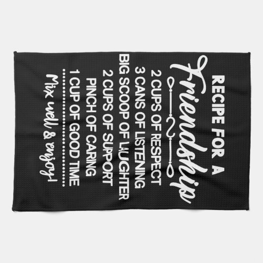 Inspirerend speciaal recept voor vriendschap theedoek (Horizontaal)