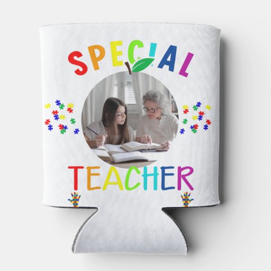Inspirerend speciale leraar foto blikjeskoeler (Achterkant)