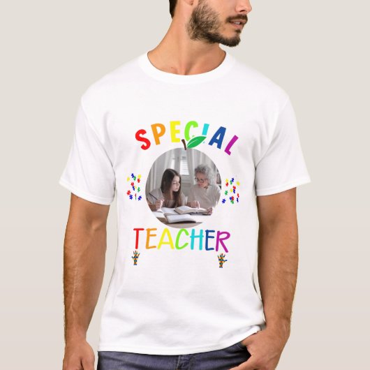 Inspirerend speciale leraar foto t-shirt (Voorkant)