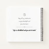 Inspirerend spiraalvormige schetsboek notitieboek (Achterkant)