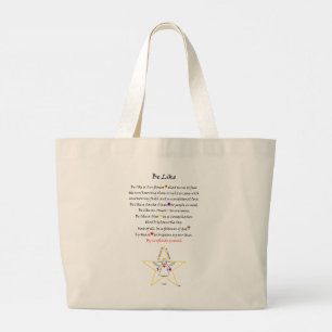 Inspirerend spirituele sterren angel jumbo canvas  grote tote bag