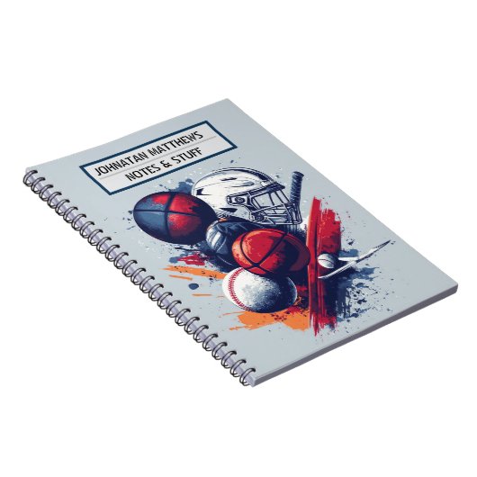 Inspirerend sport thema Spiral Photo Notitieboek (Rechterzijde)