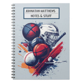 Inspirerend sport thema Spiral Photo Notitieboek
